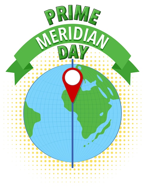 Free vector prime meridian day logo concept