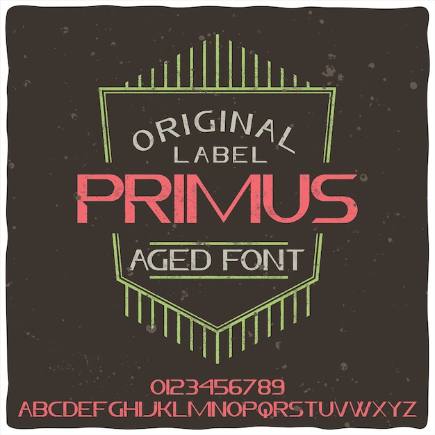 Free vector primus typeface