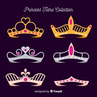 Бесплатное векторное изображение Принцесса золотая и серебряная тиара