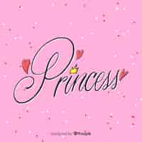 Free vector princess lettering background