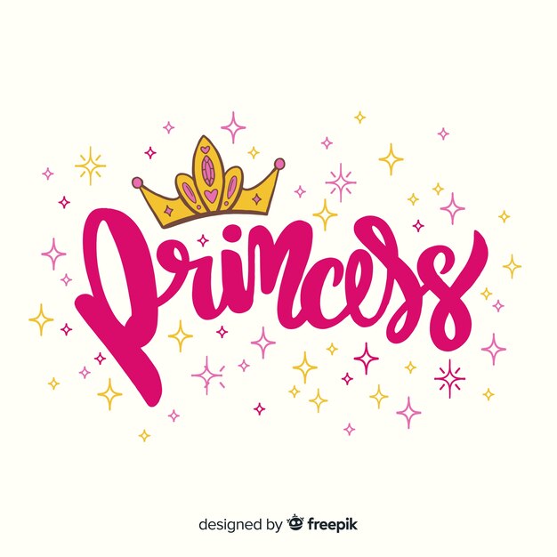 Princess lettering background