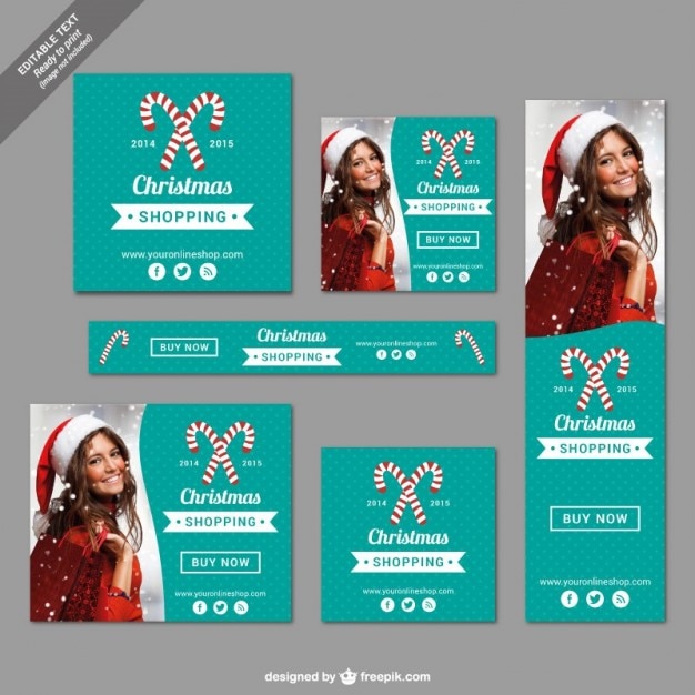 Printable christmas shopping banners