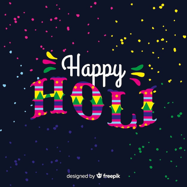 Free vector printed word holi festival background