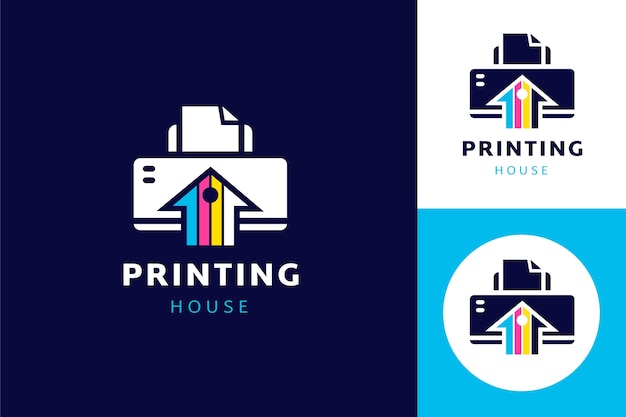 Free vector printing house logo design template