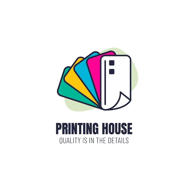 Free vector printing house  logo template design