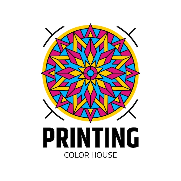 Free vector printing house logo template