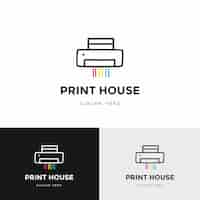 Free vector printing house logo template