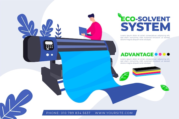 Printing industry flat design illustration