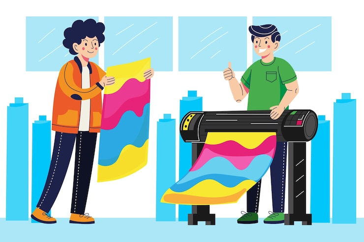 Free Vector printing industry illustration