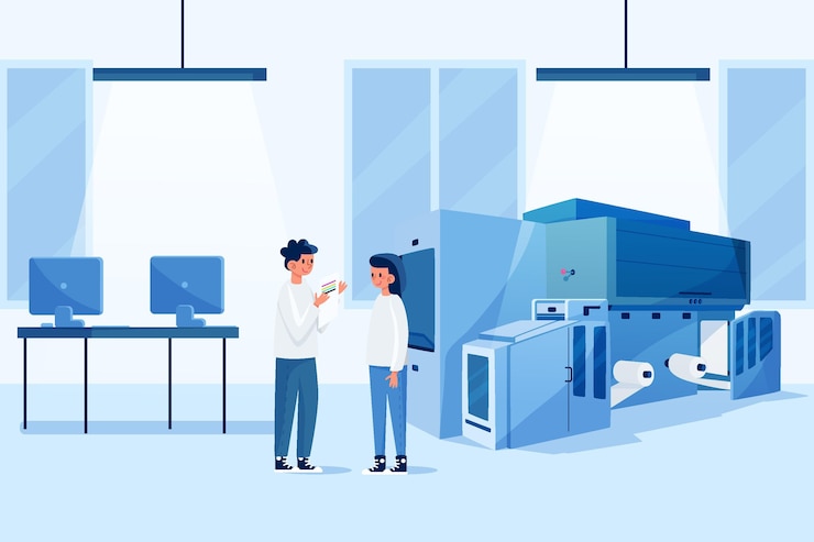 Free Vector printing industry illustration