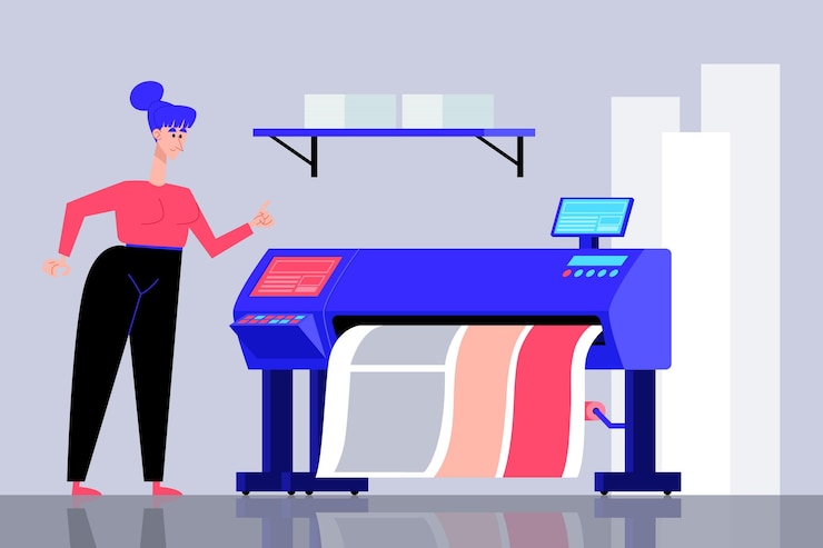 Free Vector printing industry illustration