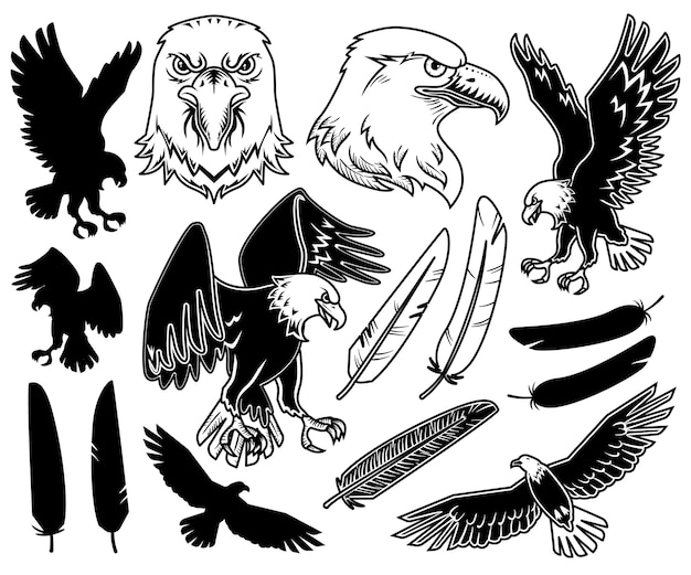 Free Vector prints of eagle