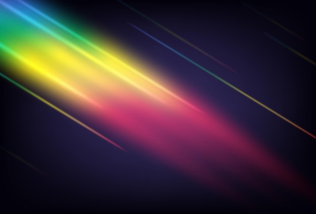 Prism, prism texture. crystal rainbow lights, refraction effects of rays in glass or gem stone. vector