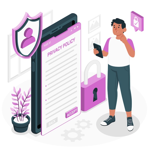 Privacy policy concept illustration