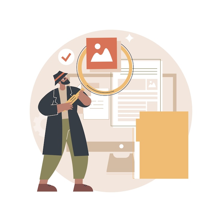 Free Vector private investigation abstract illustration