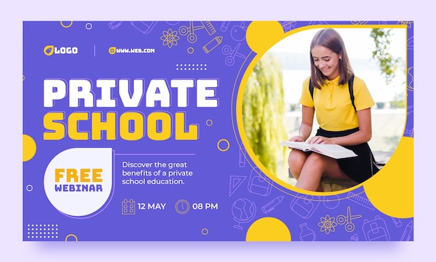 Private school education webinar template