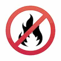 Free vector probitied fire sign