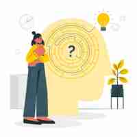 Free vector problem solving concept illustration