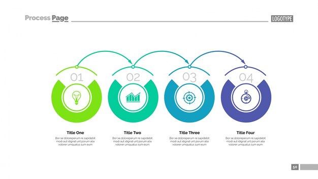 Шаблон слайдов диаграммы процесса