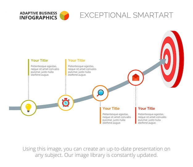 Process Chart with Four Elements Template