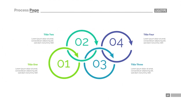 Process Diagram with Four Elements Slide