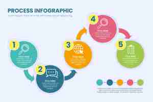 Free vector process infographic template