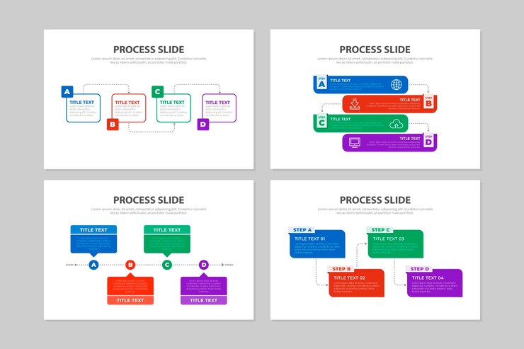Free Vector process infographic