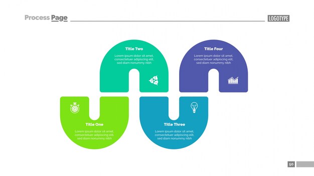 Process Infographics with Four Elements 