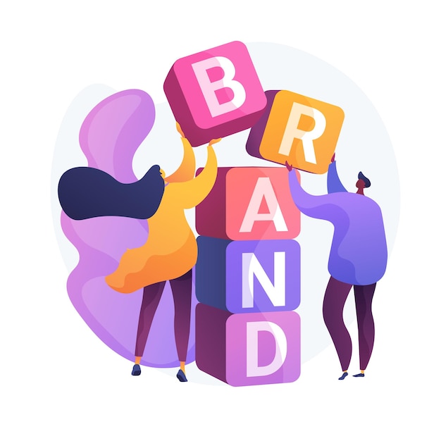 Product Brand Building: Corporate Identity Design with Studio Designers Flat Characters Teamwork, Cooperation, and Collaboration