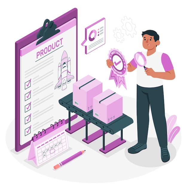 Free vector product manager concept illustration