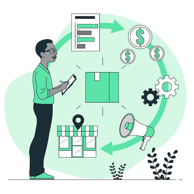 Product manager concept illustration