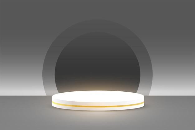 Бесплатное векторное изображение Фон дисплея подиума продукта в сером цвете