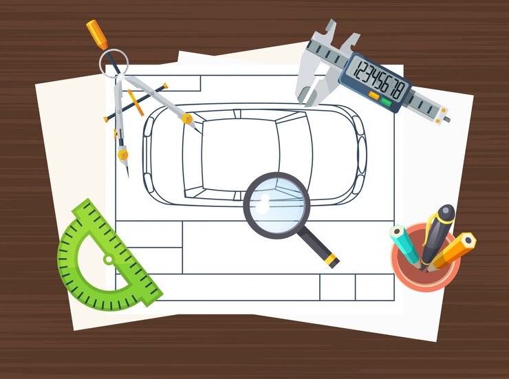 Free Vector production line element poster