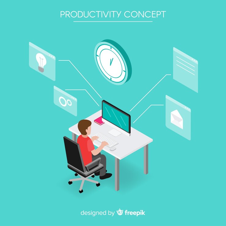 Free Vector productivity background