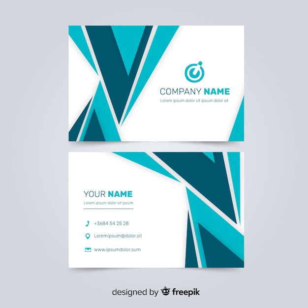 Professional abstract business card template