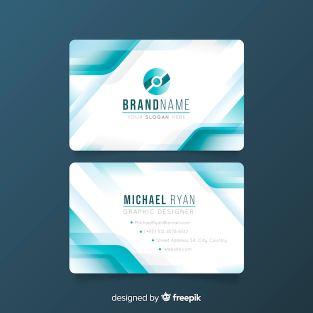 Professional abstract business card template