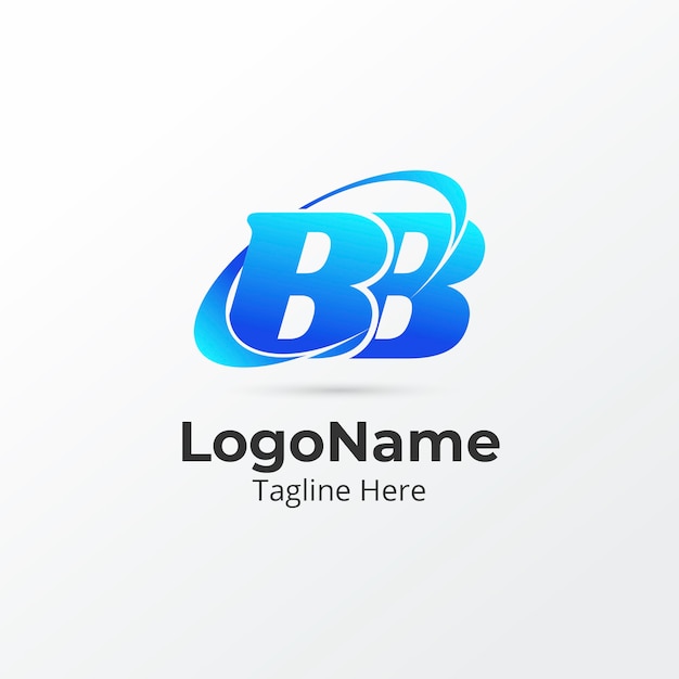 Vettore gratuito modello di logo bb professionale