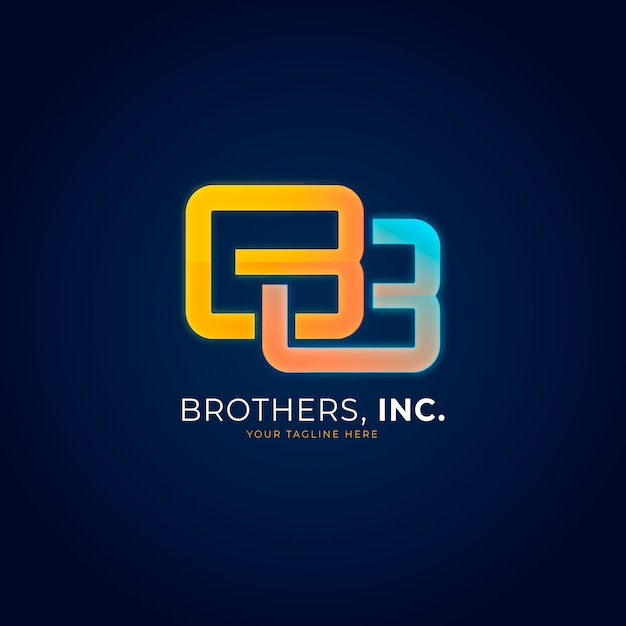Профессиональный шаблон логотипа bb