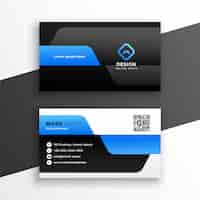 Free vector professional blue business card modern template design