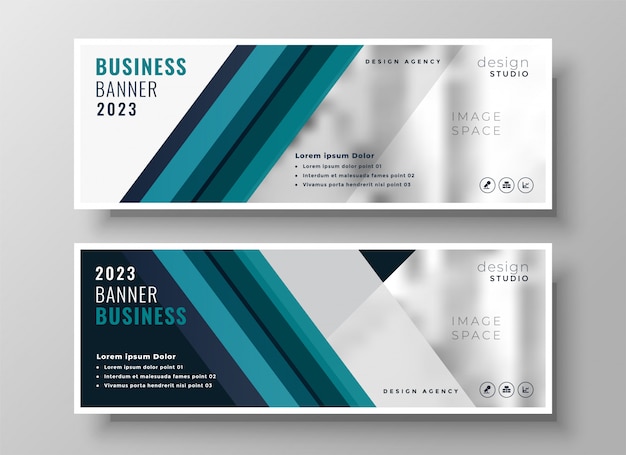 Free vector professional blue presentation business banner