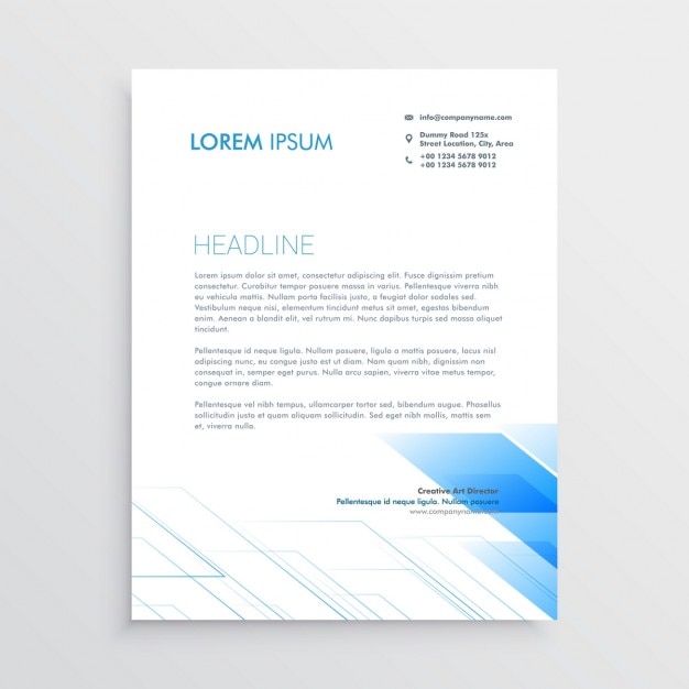 Professional brochure with geometric shapes