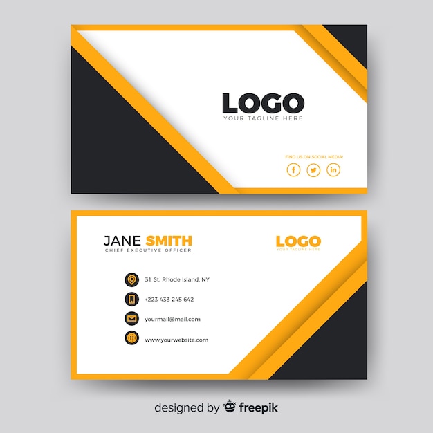 Professional business card in abstract concept