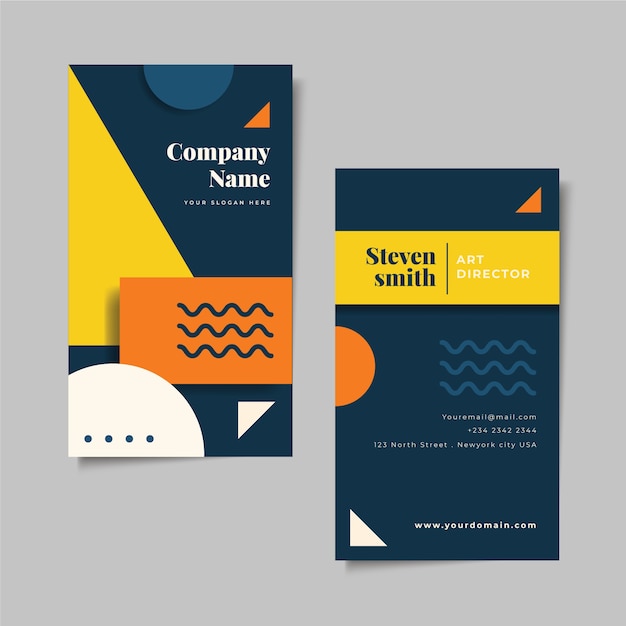 Free vector professional business card abstract design