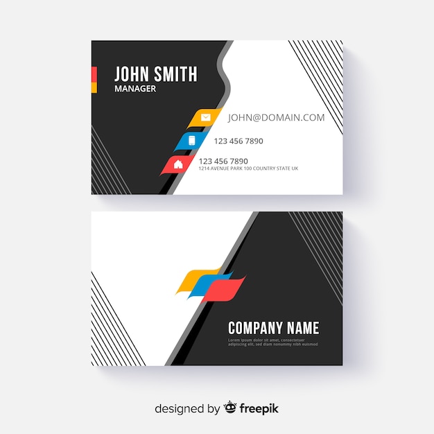 Free vector professional business card design