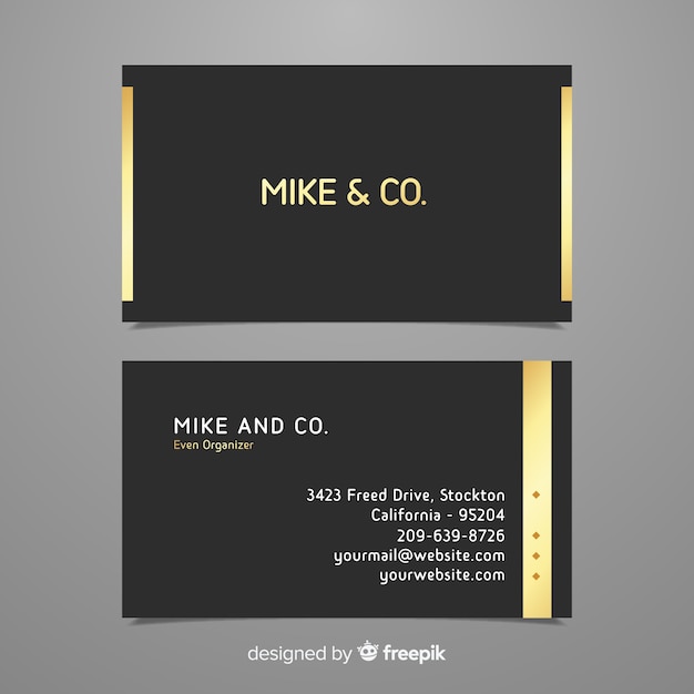 Professional business card template in elegant design