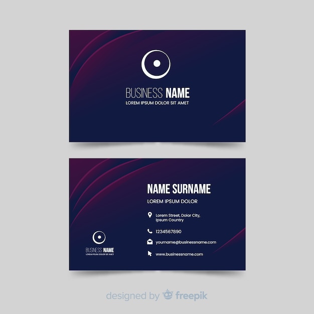 Professional business card template in elegant design