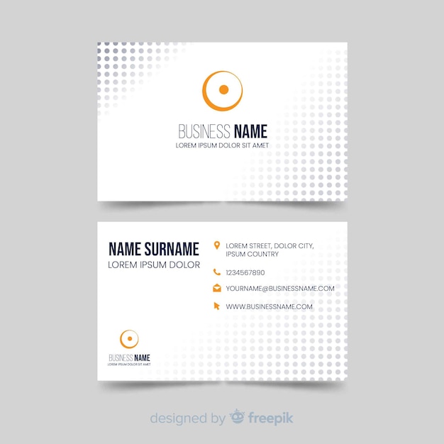 Professional business card template in elegant style