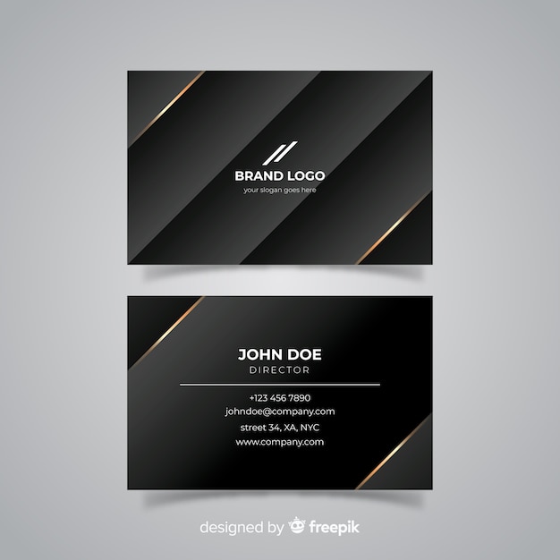 Professional business card template with elegance
