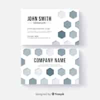 Free vector professional business card template with geometric shapes
