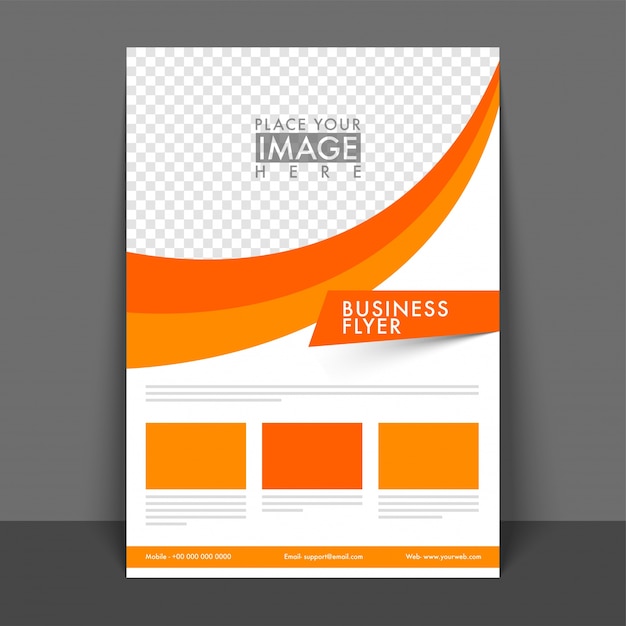 Free vector professional business flyer design with space for your image.